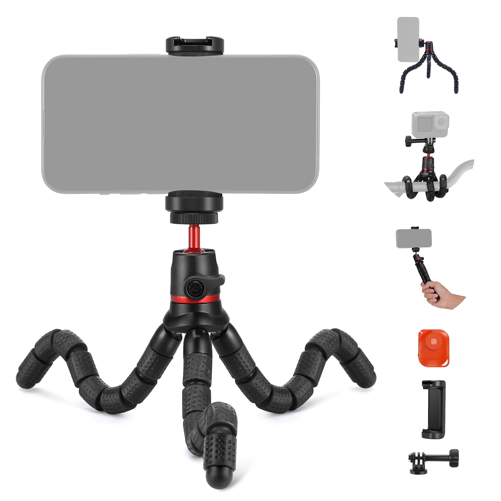 NEEWER T72 Mini Flexible Tripod with Wireless Remote - Portable Phone Tripod Stand for iPhone, Android, Smartphones - Perfect for Vlogging, YouTube, Live Streaming & Photography