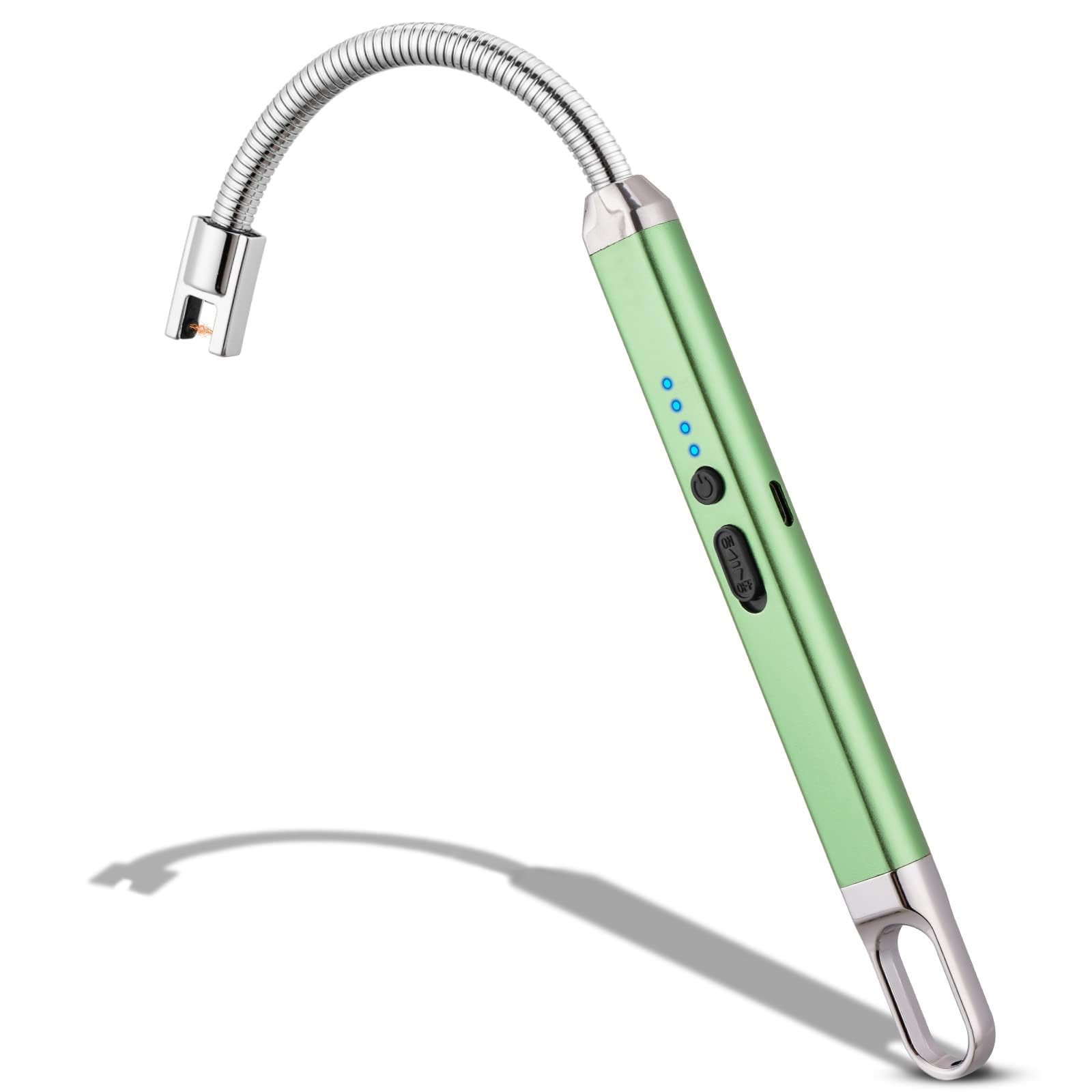 Rechargeable USB Arc Lighter - Windproof Electric Lighter for Candles, Camping, BBQ, Cigars & Outdoor Activities | Portable & Flameless Design (Gold) - Perfect for Home Use, Travel & Emergency Kits