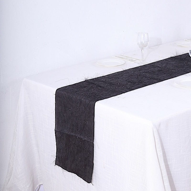 12-Pack 108-Inch Polyester Table Runners with Metallic Tinsel Trim - Elegant Dining Decor for Weddings, Parties & Holiday Celebrations
