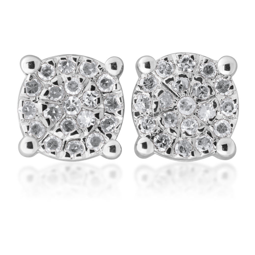 2 Carat Look Diamond Stud Earrings - 0.20 Carat Brilliant Cut Cubic Zirconia Earrings for Women - Perfect for Weddings, Parties & Everyday Elegance