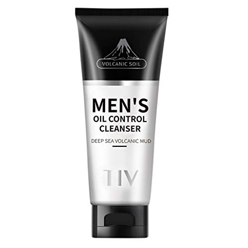 Oil Control & Moisturizing Men's Facial Cleanser 120ml - Volcanic Mud for Acne Treatment & Deep Cleansing | Korean Skincare for Men | Perfect for Oily & Acne-Prone Skin