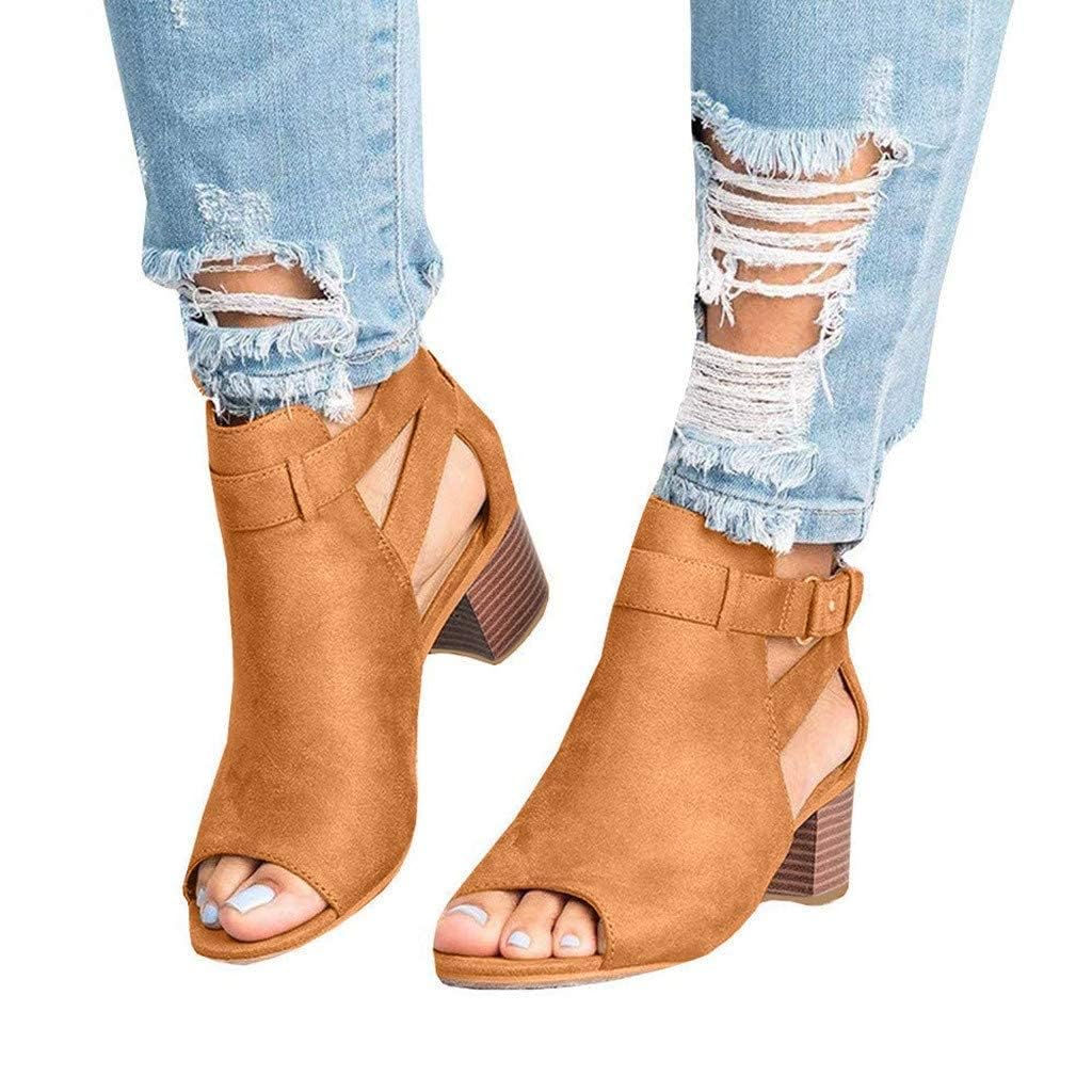 HINDOLA Women's Black High Heel Sandals with Buckle & Cutout Design - Fashionable Dressy Heels for Parties, Weddings & Evening Events