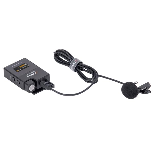 COMICA BoomX-D1 2.4G Wireless Lavalier Microphone System - Compact Lapel Mic with 1 Transmitter & 1 Receiver for Smartphone, Camera, Podcast, Interview, YouTube & Facebook Live - Perfect for Vlogging, Online Teaching & Live Streaming