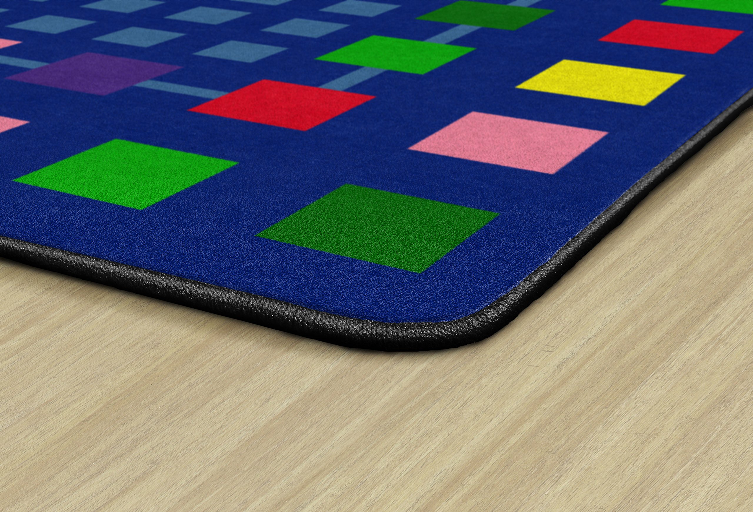 Flagship Carpets Rebordered Squares Educational Rug - 7'6