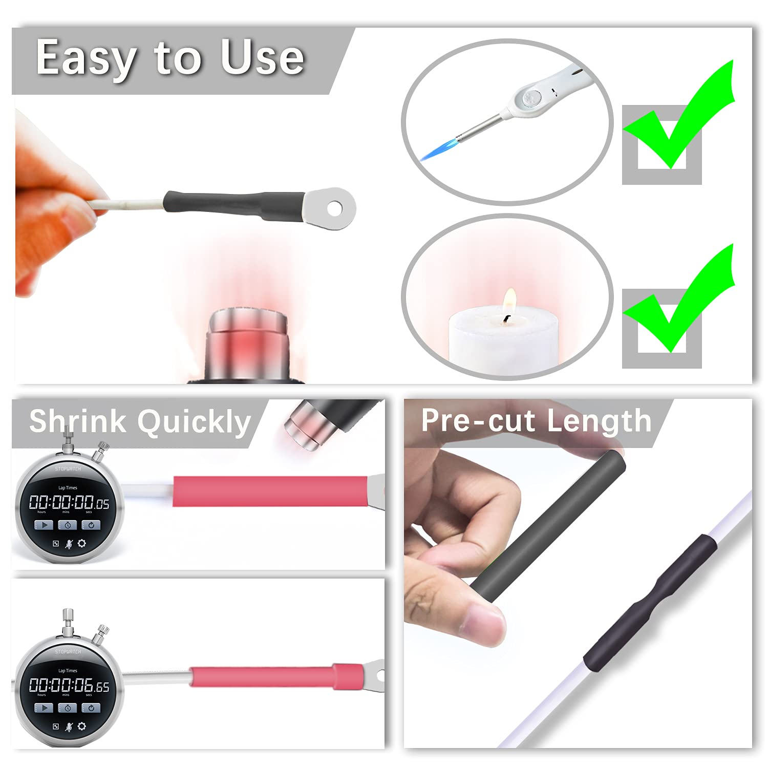140Pcs Waterproof Heat Shrink Tubing Kit - 3:1 Marine Grade Adhesive Lined Wire Shrink Wrap (Black & Red) for Electrical Wiring, Automotive, Marine & DIY Projects - Durable Insulation for Wires & Cables