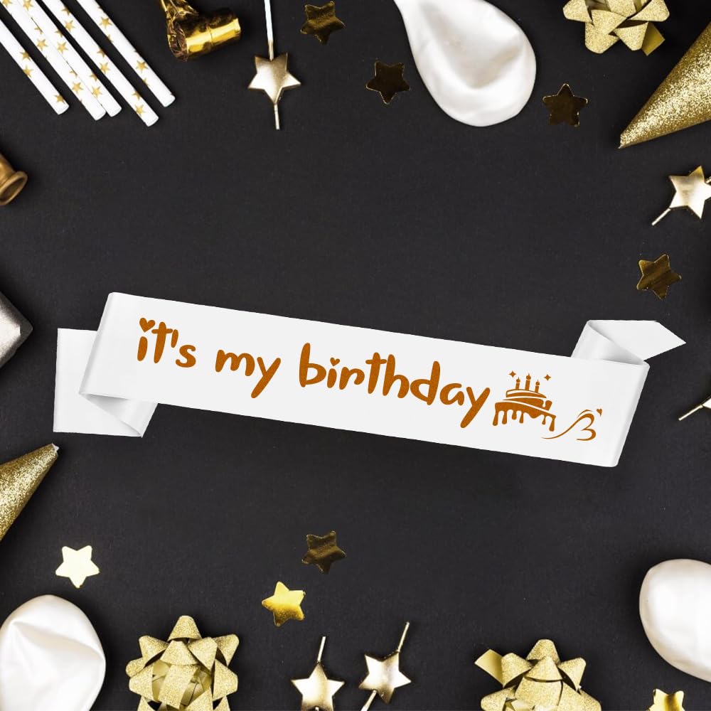 My Birthday Sash - Personalized Birthday Decorations & Party Supplies for Women & Men - Perfect for Birthday Parties, Bachelorette, Bridal Showers & Special Events