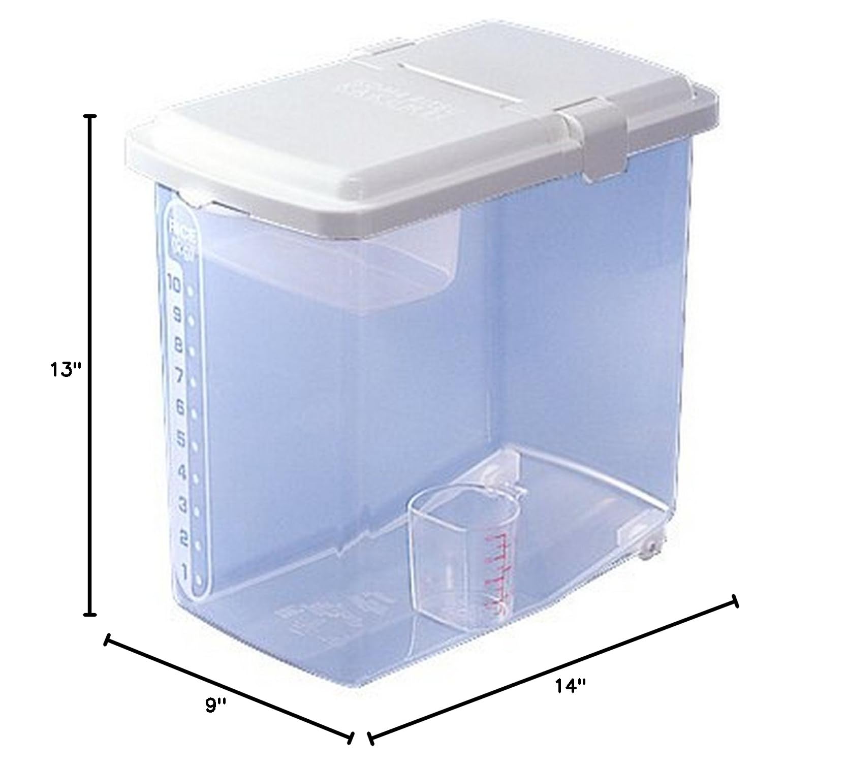 Premium Japanese Rice Storage Containers - Set of 6 Plastic Kome Bitsu Kitchen Pantry Organizers (22 lbs Capacity) | Airtight Food Containers for Rice, Grains & Dry Goods | Made in Japan | Ideal for Home Kitchen & Restaurant Use