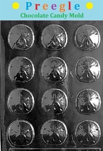 Preegle PLP-N039 Sand Dollar Chocolate Candy Mold for Baking, DIY Desserts, and Holiday Treats – Perfect for Christmas, Easter, and Party Favors