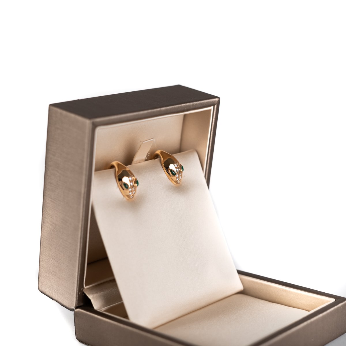 Bvlgari Serpenti Earrings for Women - Luxury Gold & Diamond Stud Earrings - Perfect for Parties, Weddings & Special Occasions