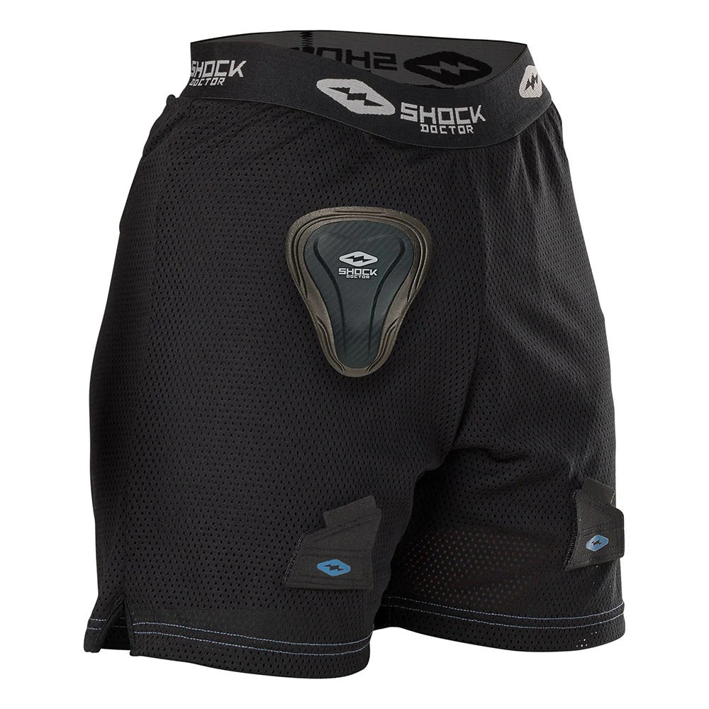 Shock Doctor Women's Loose Hockey Shorts with Pelvic Protector S24 - Protective Hockey Gear for Women & Girls - Perfect for Ice Hockey, Field Hockey & Training Sessions