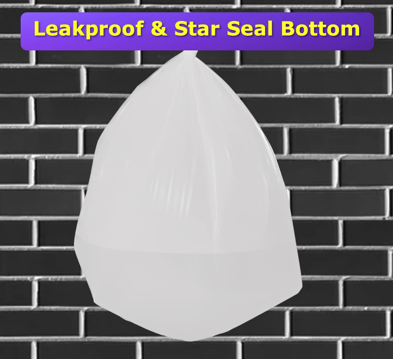 **2.6 Gallon Lavender Scented Trash Bags (200 Count) - White Small Bathroom Wastebasket Liners, Can Liners for Home, Office, Kitchen & Bathroom Bins - Fresh Scented Garbage Bags for Odor Control**