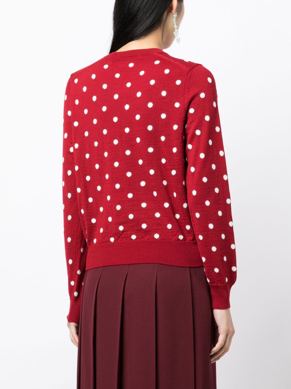 Comme des Garcons Bordeaux Sweater for Women - Stylish Knit Pullover for Casual & Office Wear