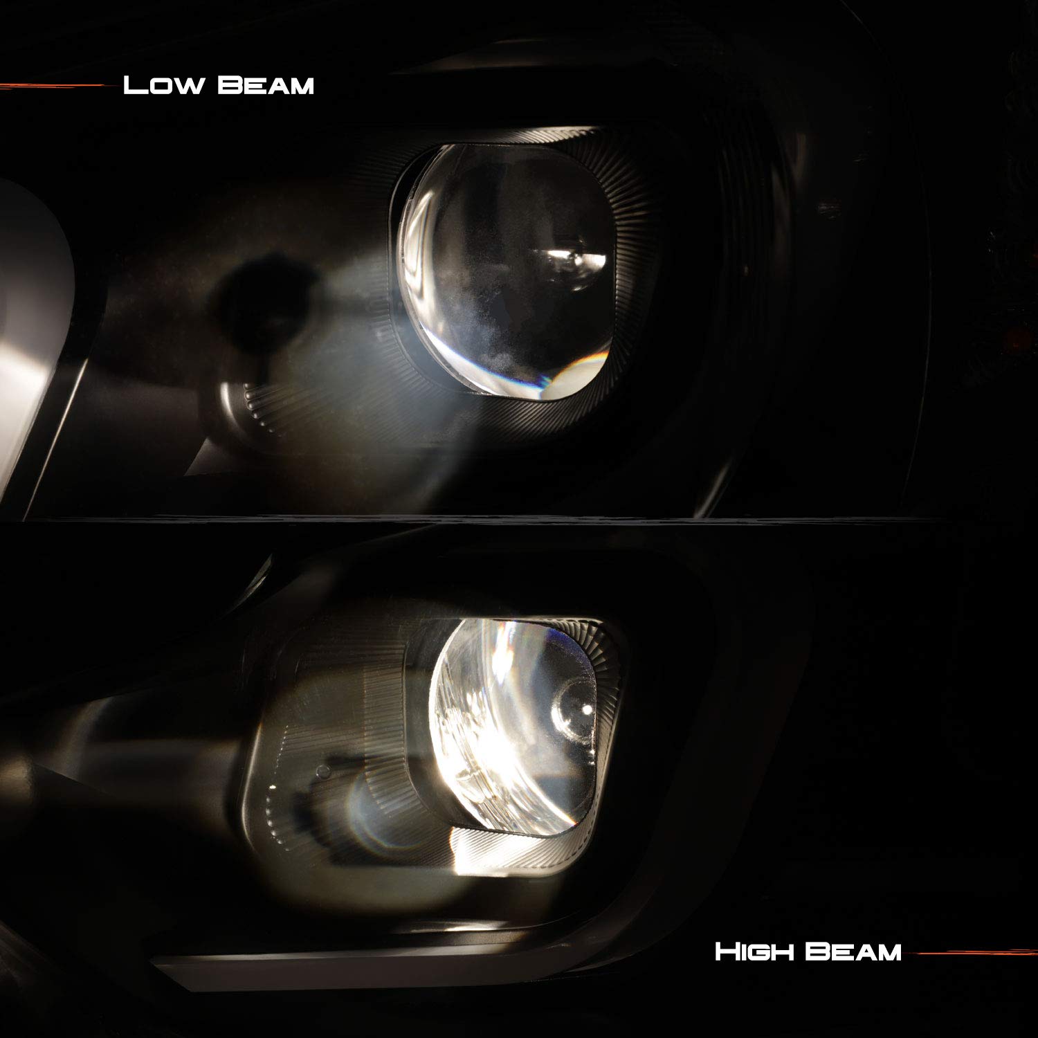 AKKON C-Shape LED DRL Light Tube Projector Headlights - Compatible with 2014-2017 Mazda 6, Black Housing - Upgrade Your Car's Style & Visibility for Night Driving & Foggy Conditions