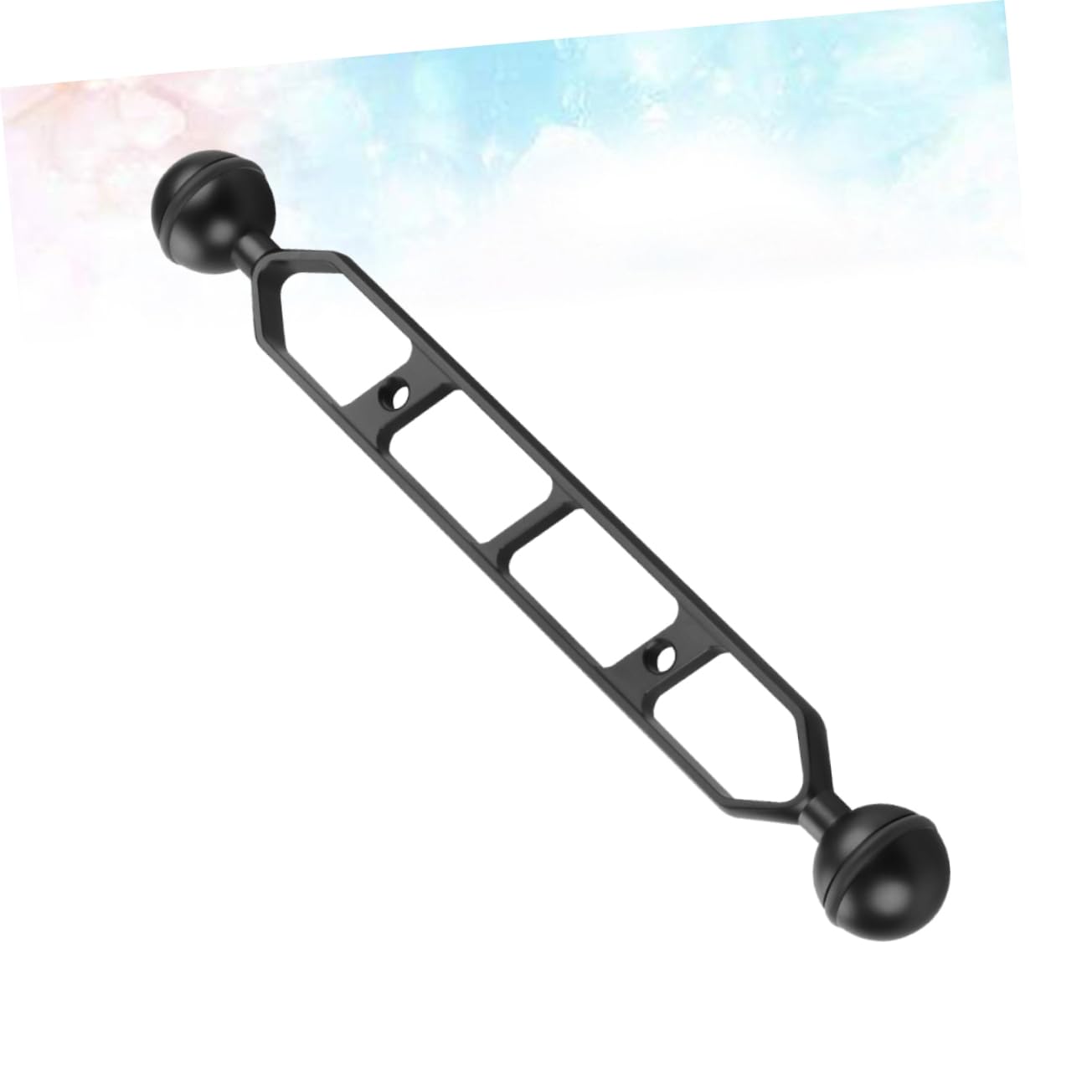 GRIRIW 9-in-1 Dual Ball Arm Underwater Photography Bracket - Aluminum Alloy Diving Light Mount for Scuba, Snorkeling & Underwater Videography