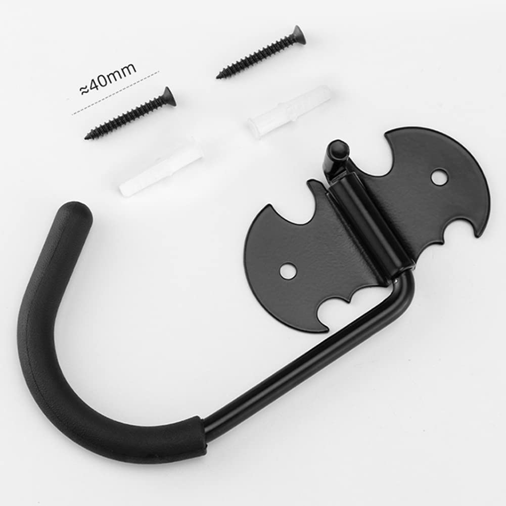Zcargel Universal Bike Wall Mount Hanger - Heavy Duty Bicycle Storage Rack for Indoor Wall Mounting, Single Hook Design Fits Mountain Bikes, Road Bikes & Skateboards (Black) - Perfect for Garage, Apartment & Small Space Organization