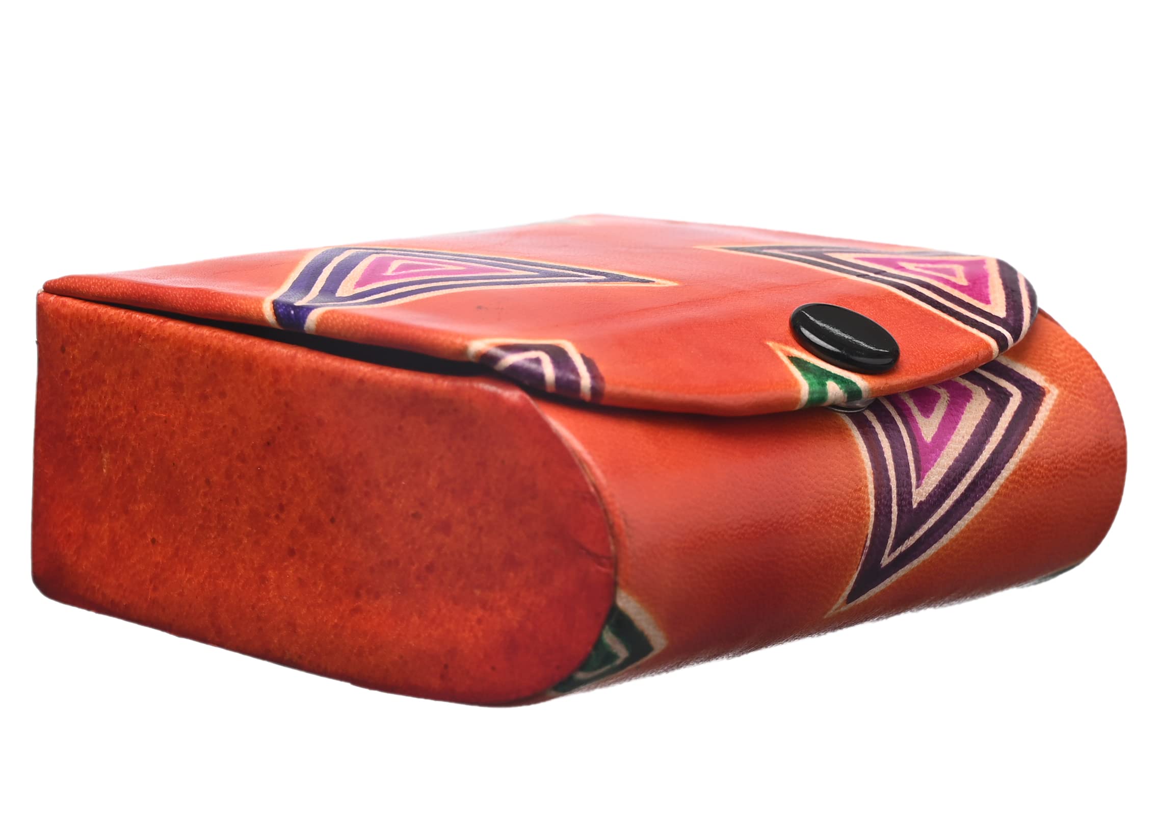 Premium Leather Lipstick Case with Mirror & Floral Design - Double Lipstick Holder for Handbags & Crossbody Bags - Jewelry Organizer Box (Red) | Perfect for Travel, Daily Makeup Storage & Gift Giving