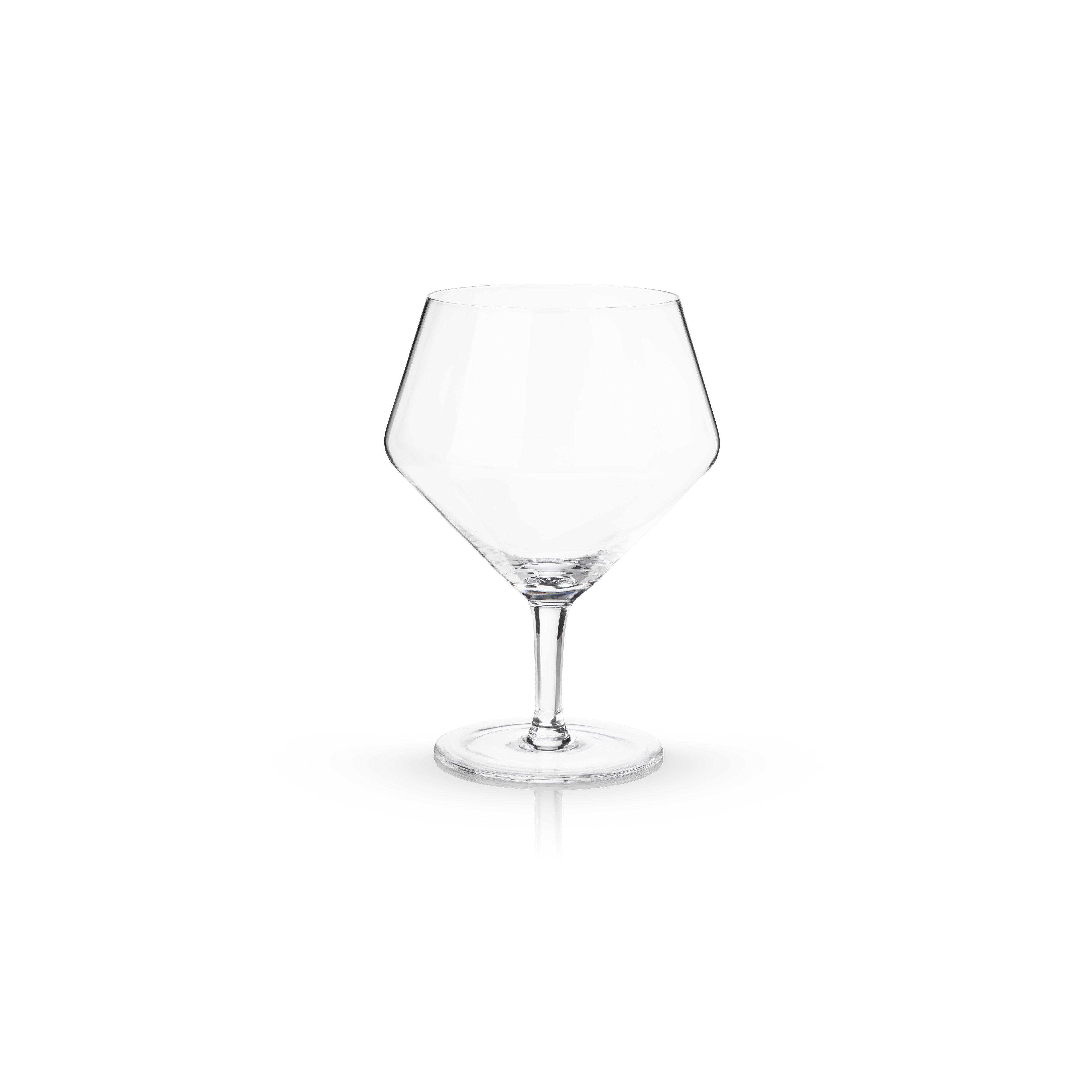 Raye Angled Crystal Gin & Tonic Glasses Set of 2 - Elegant Barware for Cocktails, Whiskey & Champagne - Perfect for Home Bars, Parties & Gifts