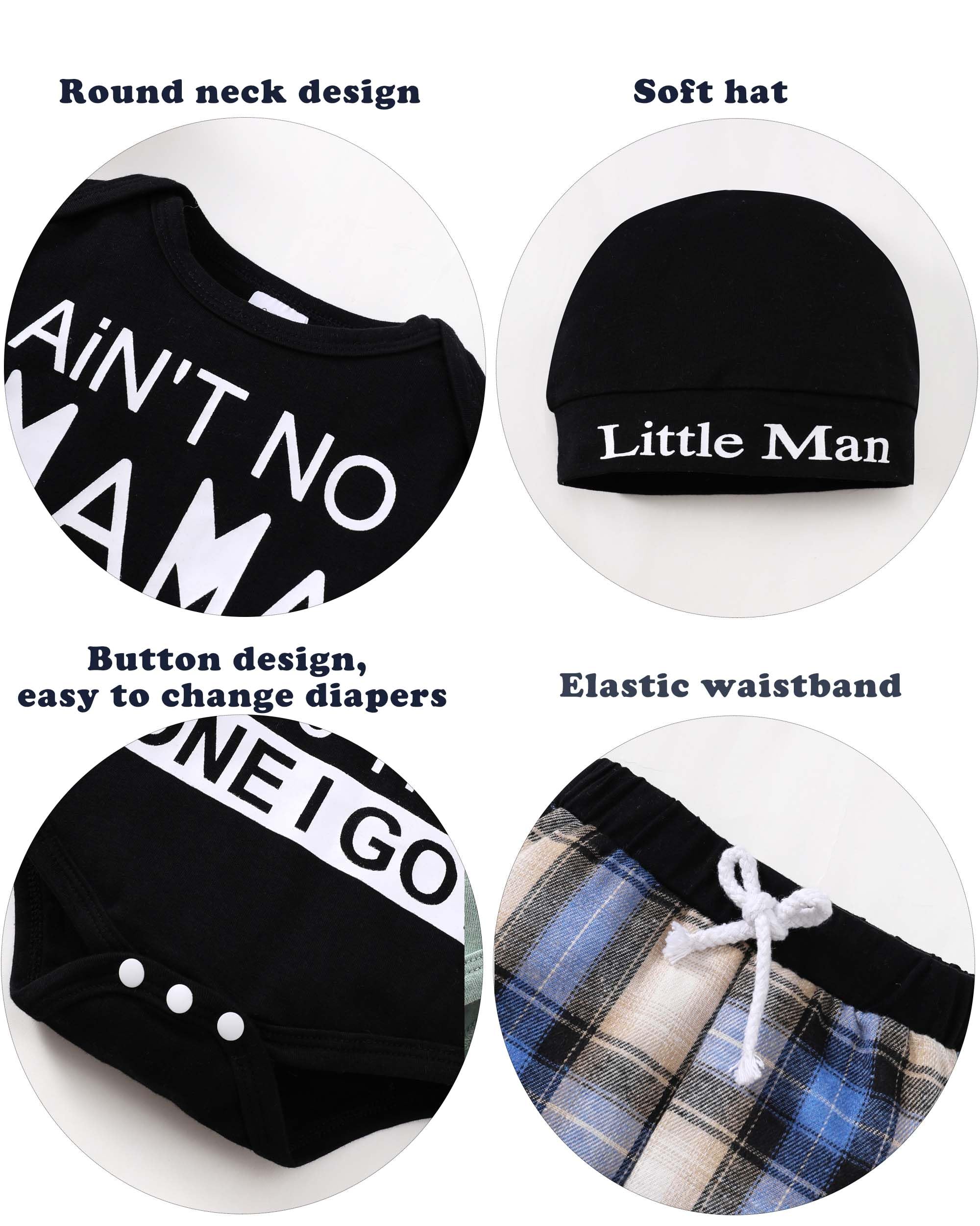 Newborn Baby Boy Clothes Set - Cozy Fall & Winter Outfits for Toddlers - Crew Neck Style for Comfort & Warmth - Perfect for Holidays, Family Photos & Daily Wear