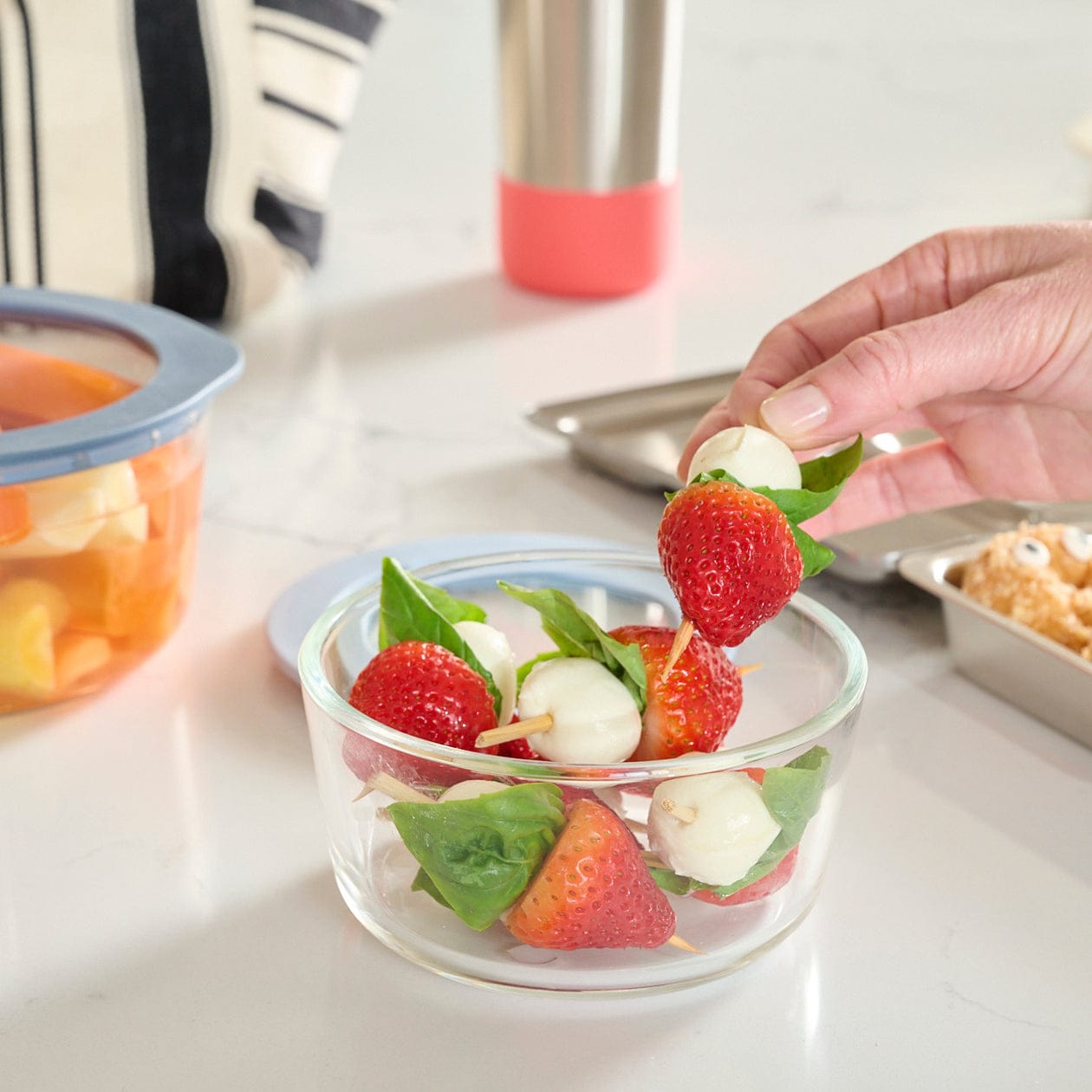 BPA-Free Glass Food Storage Containers with Airtight Lids - 10-Piece Set for Meal Prep, Leftovers & Pantry Organization | Microwave, Freezer & Dishwasher Safe