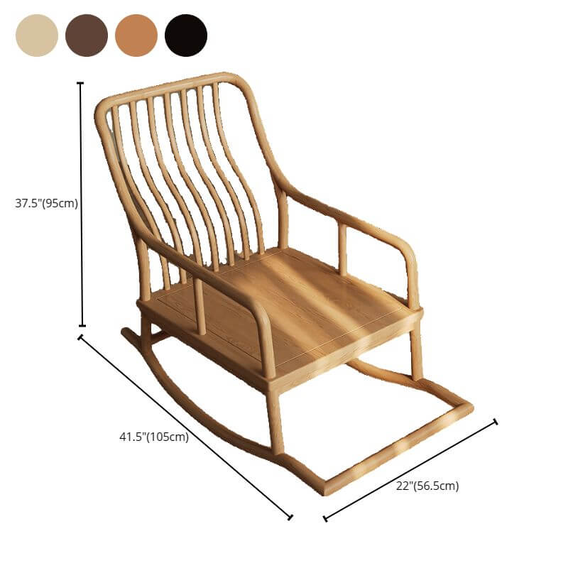 Premium Wooden Rocking Chairs for Front Porch - Midnight Black/Chalk/Azure Craftsman Style with Rear Support & Stationary Base | Perfect for Relaxing, Outdoor Decor & Country Home Sitting Areas