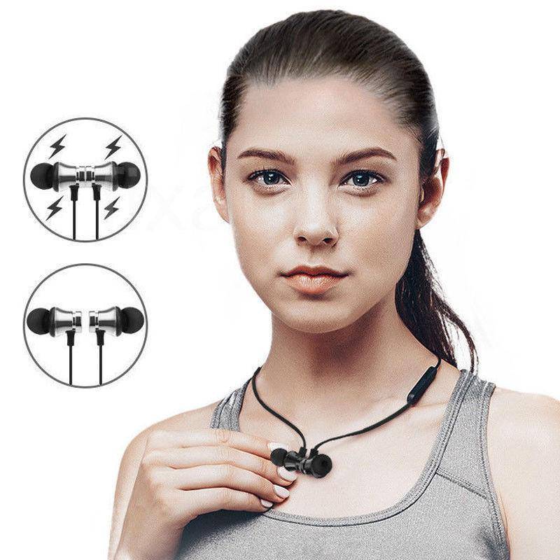 Wireless Sports Bluetooth Magnetic Earphones with Mic & Volume Control - Perfect for Running, Gym & Outdoor Activities