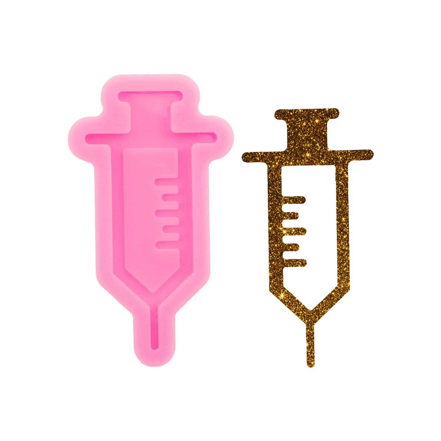Angel Wings Shiny Syringe Shape Silicone Mold for Epoxy Resin DIY, Cake Decorating, Chocolate & Fondant Crafts - Perfect for Jewelry Making, Cupcake Toppers, and Home Decor