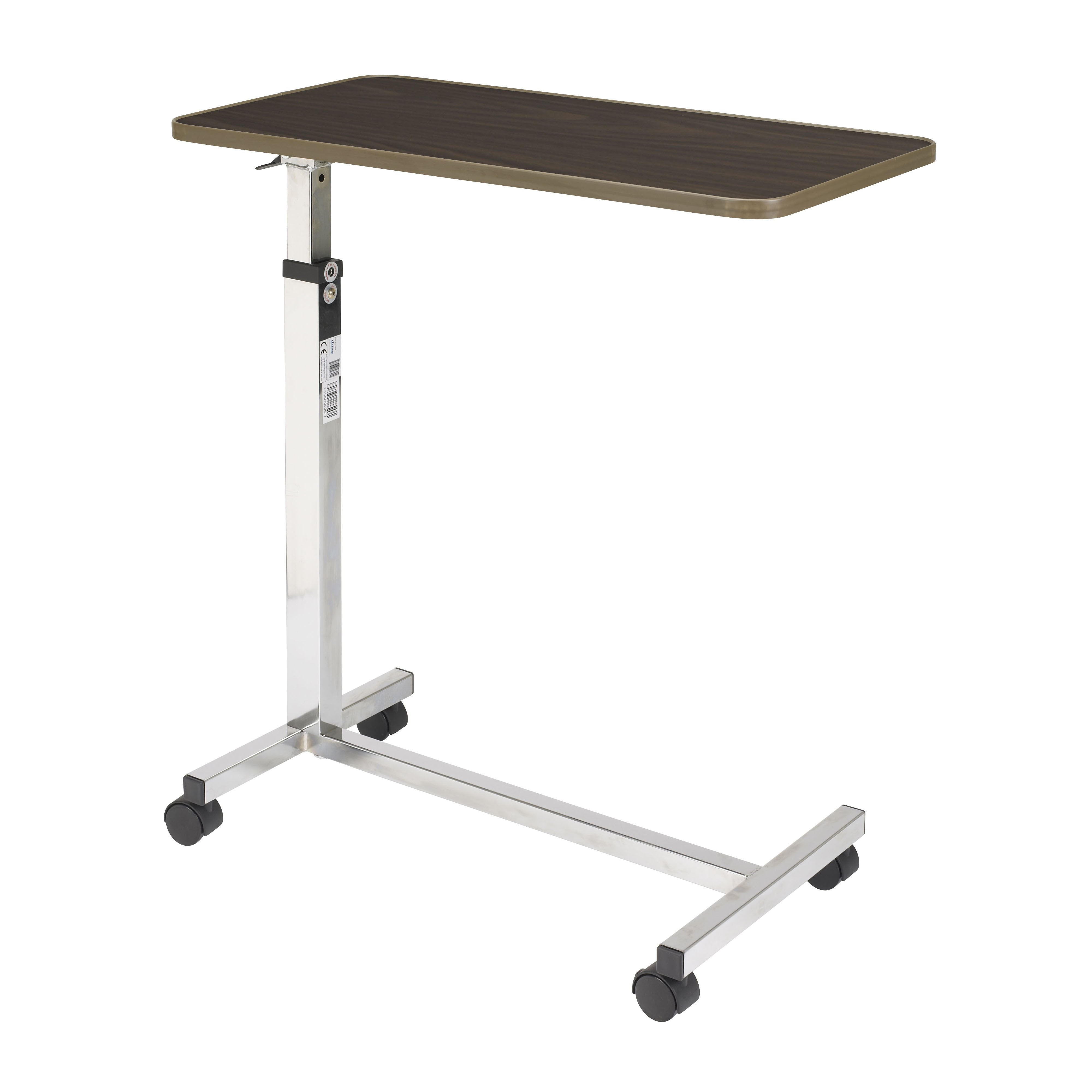 Adjustable Tilt Top Overbed Table - Portable Laptop & Breakfast Tray for Hospital, Home & Office Use - Perfect for Eating, Working & Reading in Bed