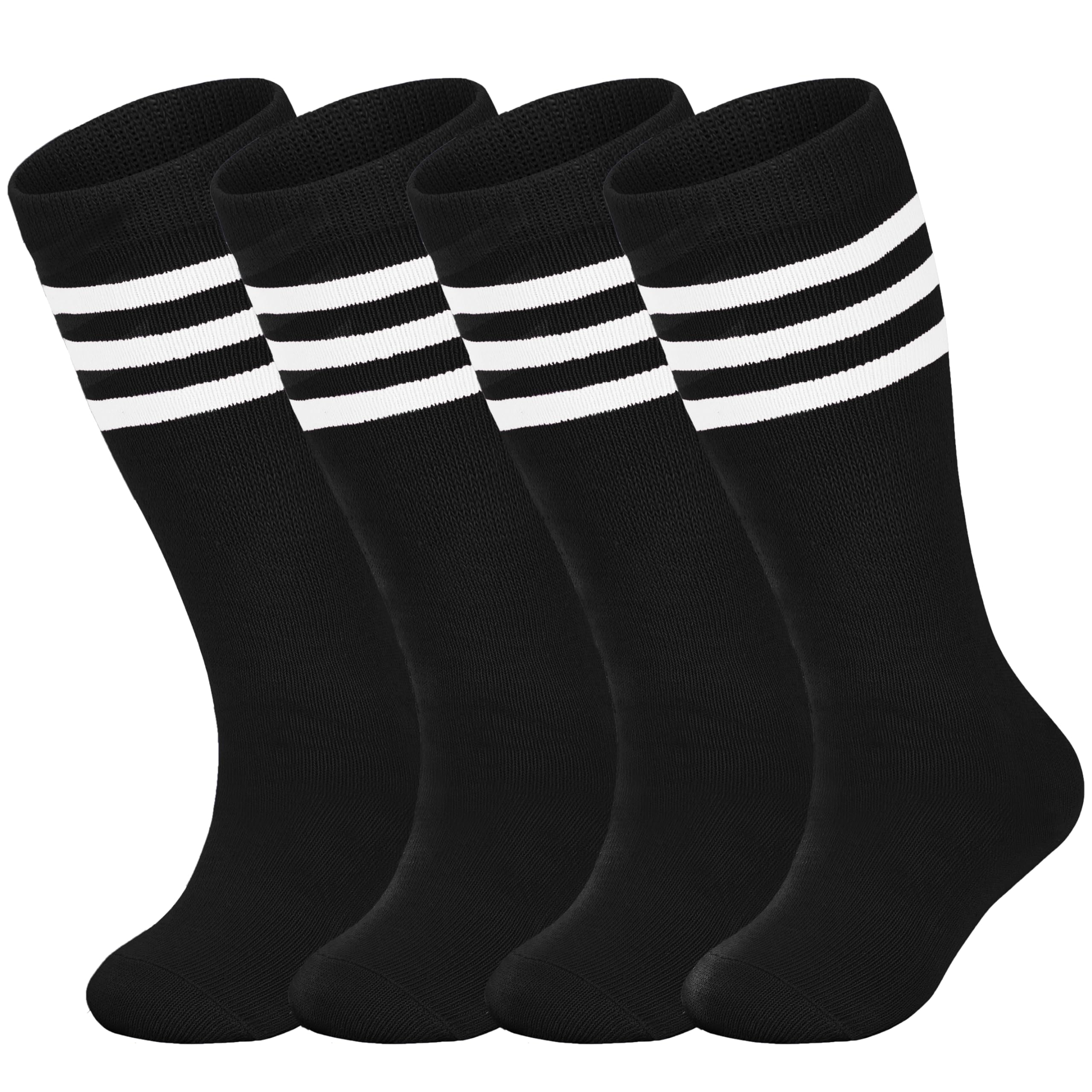 **YMYDYFC Kids Soccer Socks - 2 Pairs Knee High Athletic Socks for Boys & Girls, Youth Baseball & Softball Socks - Perfect for Sports, Training & Casual Wear**
