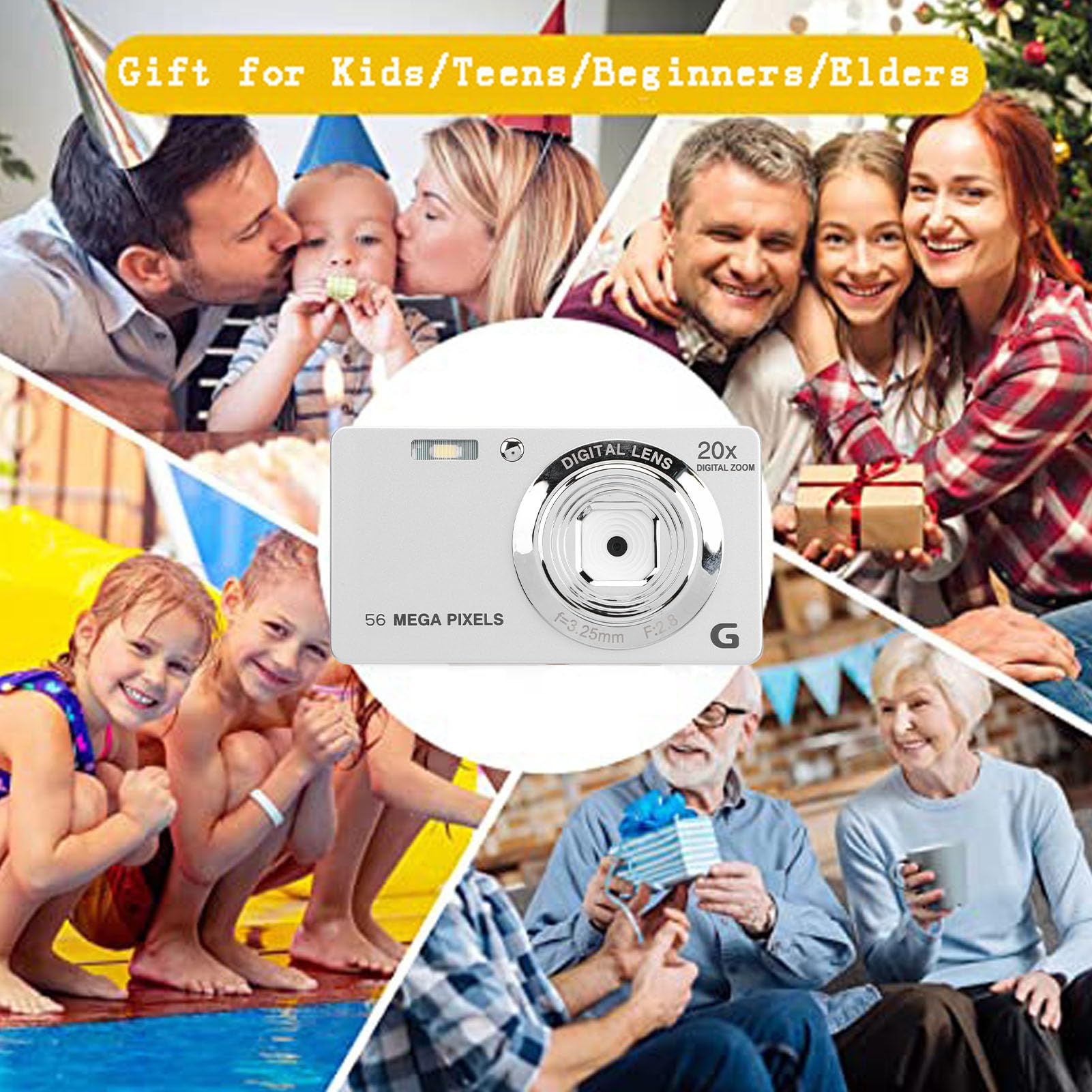 56MP 4K Ultra HD Digital Camera with 2.7