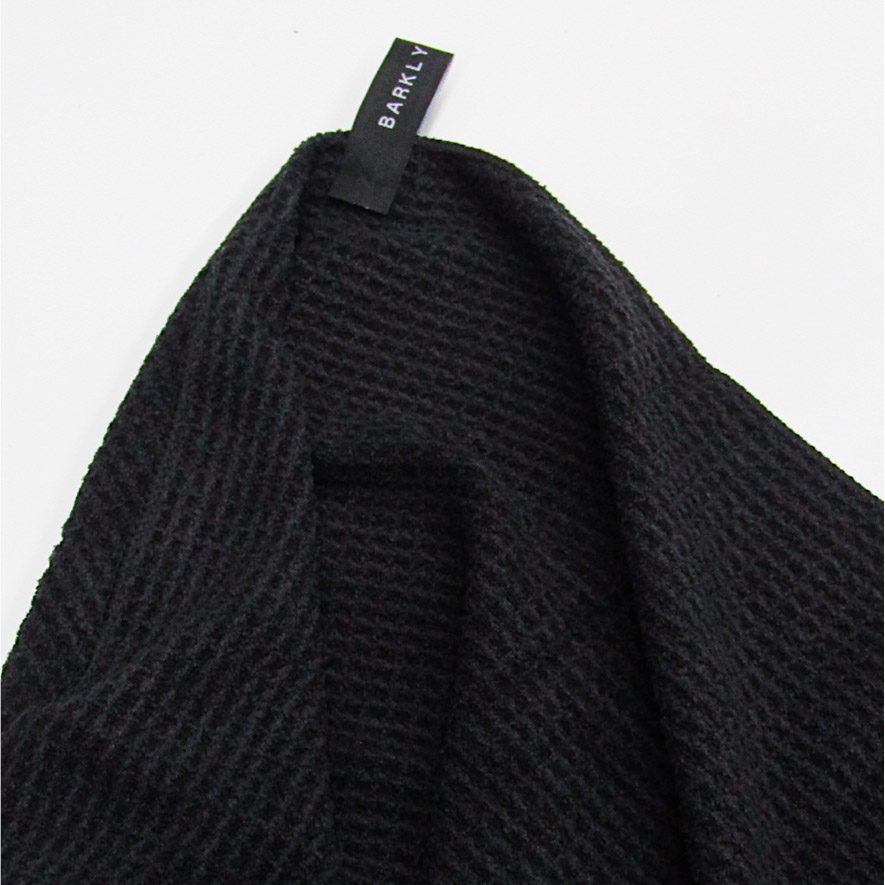 BARKLY BASICS Premium Microfiber Tea Towel - Super Absorbent & Quick Drying Kitchen Towel for Dishes, Glassware & Countertops (Black) - Ideal for Daily Kitchen Cleaning & Dish Drying