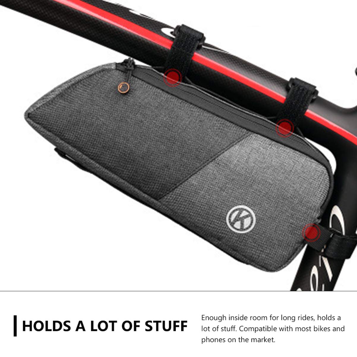 1pc Bike Front Frame Bag - Waterproof Cycling Pouch for Phone, Keys & Essentials - Perfect for Mountain Biking, Commuting & Road Trips
