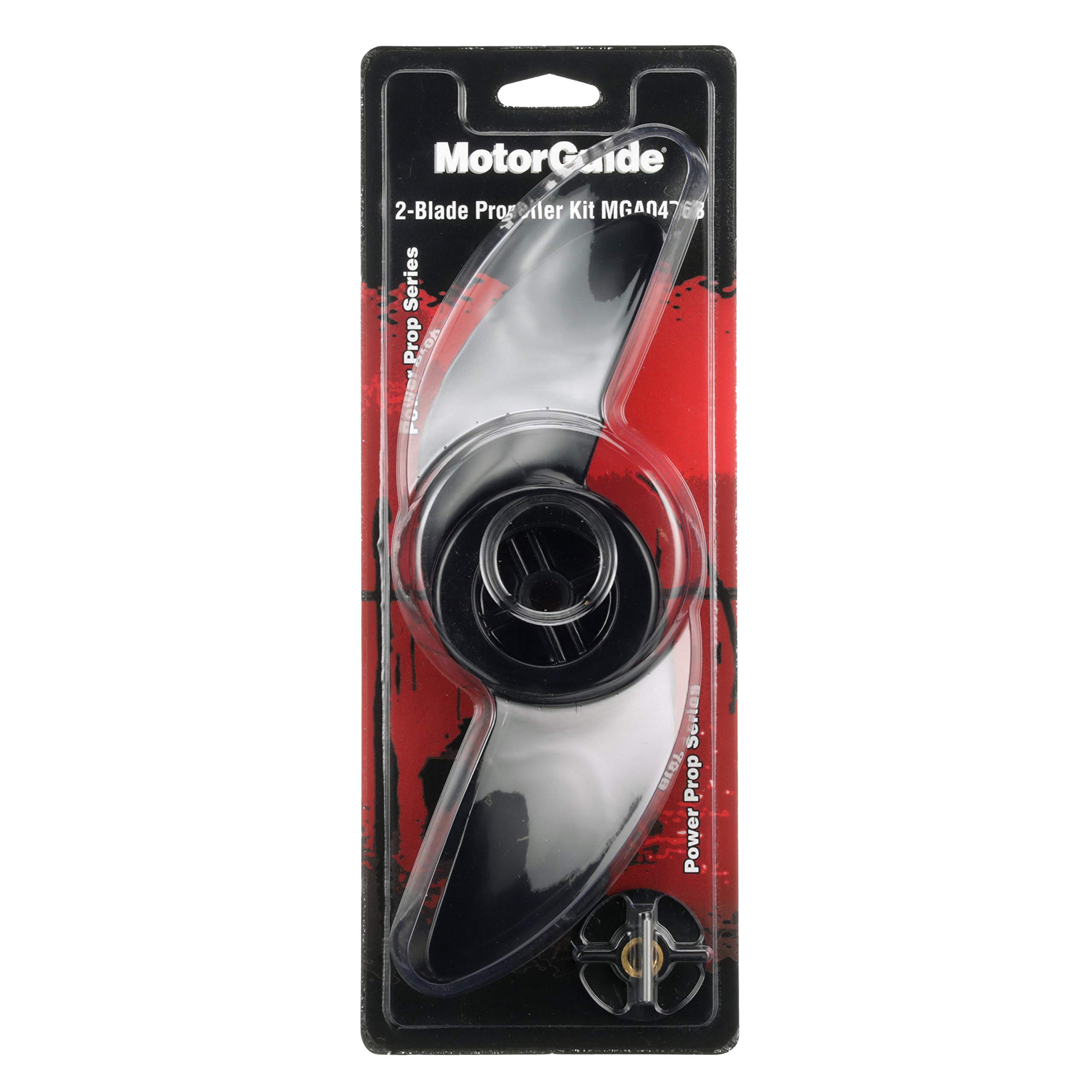 MotorGuide Attwood Corporation MGA0476B Power Prop 2-Blade 3' Black Aluminum Boat Propeller - Perfect for Fishing, Boating & Marine Activities