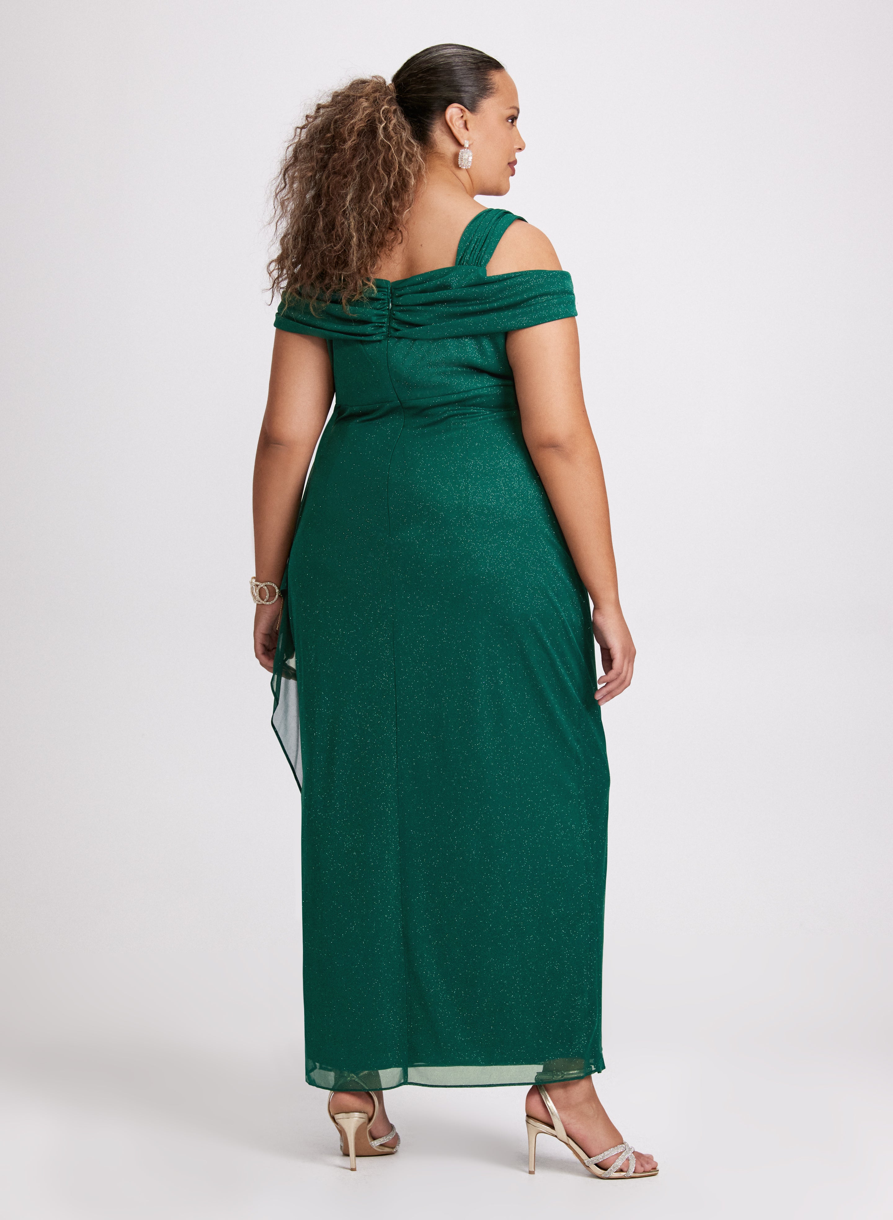 Elegant Cold Shoulder Empire Waist Dress for Women - Flattering A-Line Summer Dress for Parties, Weddings & Date Nights