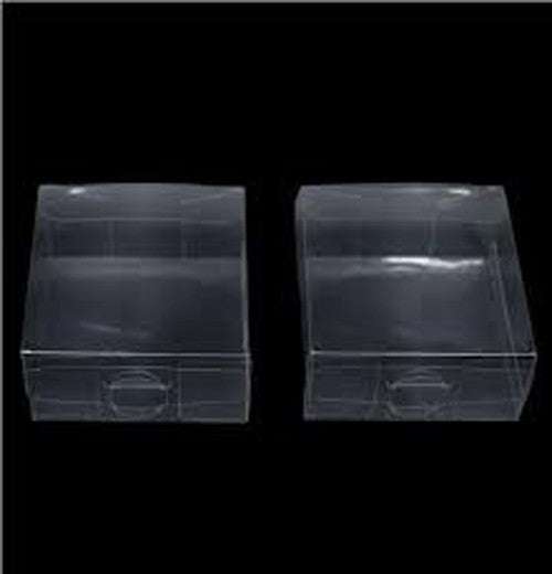 100 Pack 15x15x4cm Clear PVC Plastic Folding Gift Boxes - Small Rectangle/Square Jewelry Packaging Box for Wedding, Party Favors, Candy, Chocolate & Soap | Perfect for DIY Crafts, Retail Display & Gift Wrapping