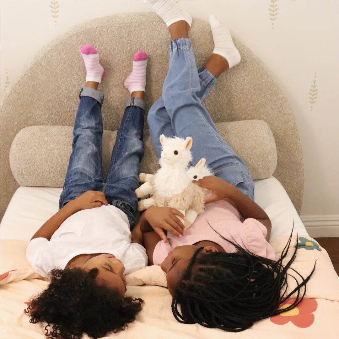 **Kids Luna Headboard with Soft Teddy Fabric - Perfect for Cozy Bedrooms & Nursery Decor**