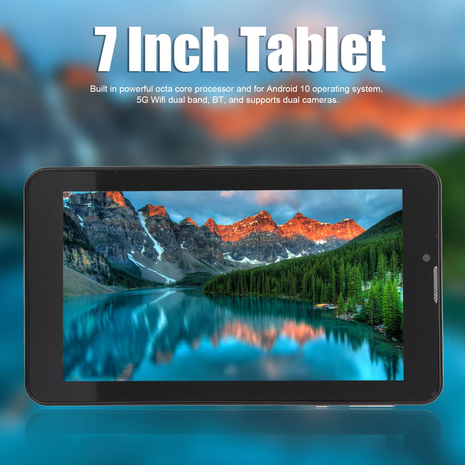 7 Inch Android Tablet PC - 1280x800 IPS HD Display, Octa Core Processor, 2GB RAM 32GB ROM, 3500mAh Battery, 5G WiFi Dual Band, Dual Camera - Perfect for Online Learning, Gaming & Entertainment (Blue/Orange Options)