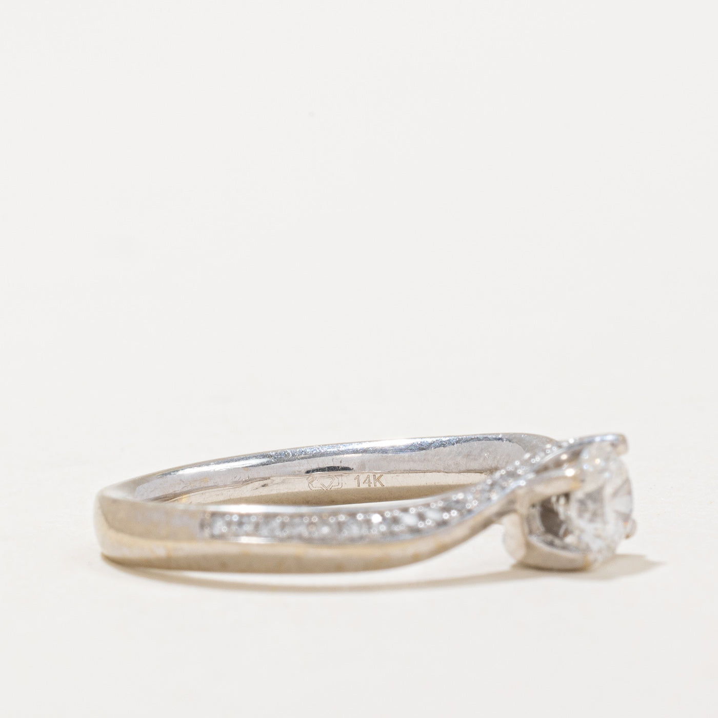 0.555ctw Diamond Bypass Engagement Ring - Size 5.5 - Elegant Wedding Band for Proposals & Anniversaries
