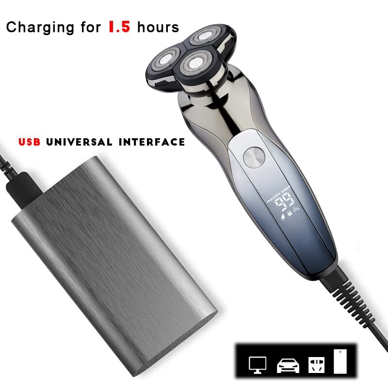 Bald Head Shaver for Men - Electric Shaver & Trimmer with USB Charging, Waterproof Design - Perfect for Travel, Gym & Daily Shaving (Color: A)