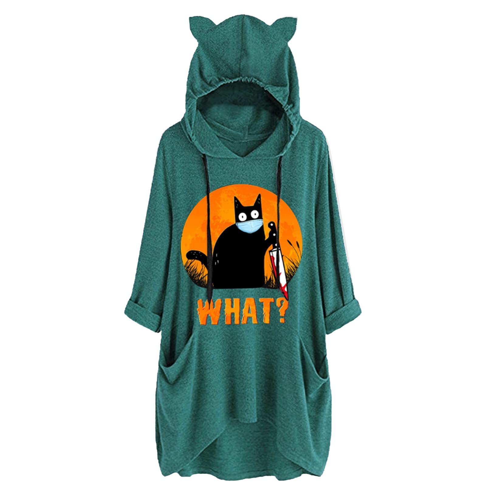 Women's Cropped Hoodie Sweatshirt - Long Sleeve Workout Top for Teen Girls & Women | Gym, Yoga, Running & Casual Wear