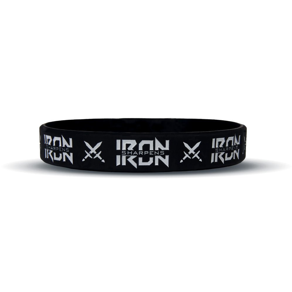 IRON SHARPENS IRON Motivational Wristband - Durable Silicone Bracelet for Men & Women - Gym, Workout & Daily Inspiration