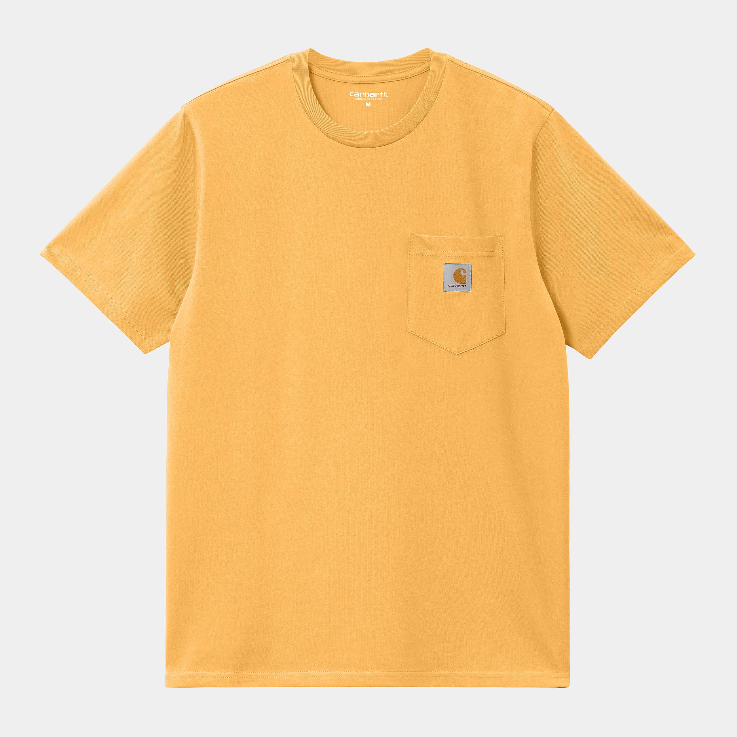 Carhartt Men's Loose Fit Heavyweight Short Sleeve Pocket T-Shirt - Yellow | Durable Workwear for Construction, Farming & Outdoor Activities
