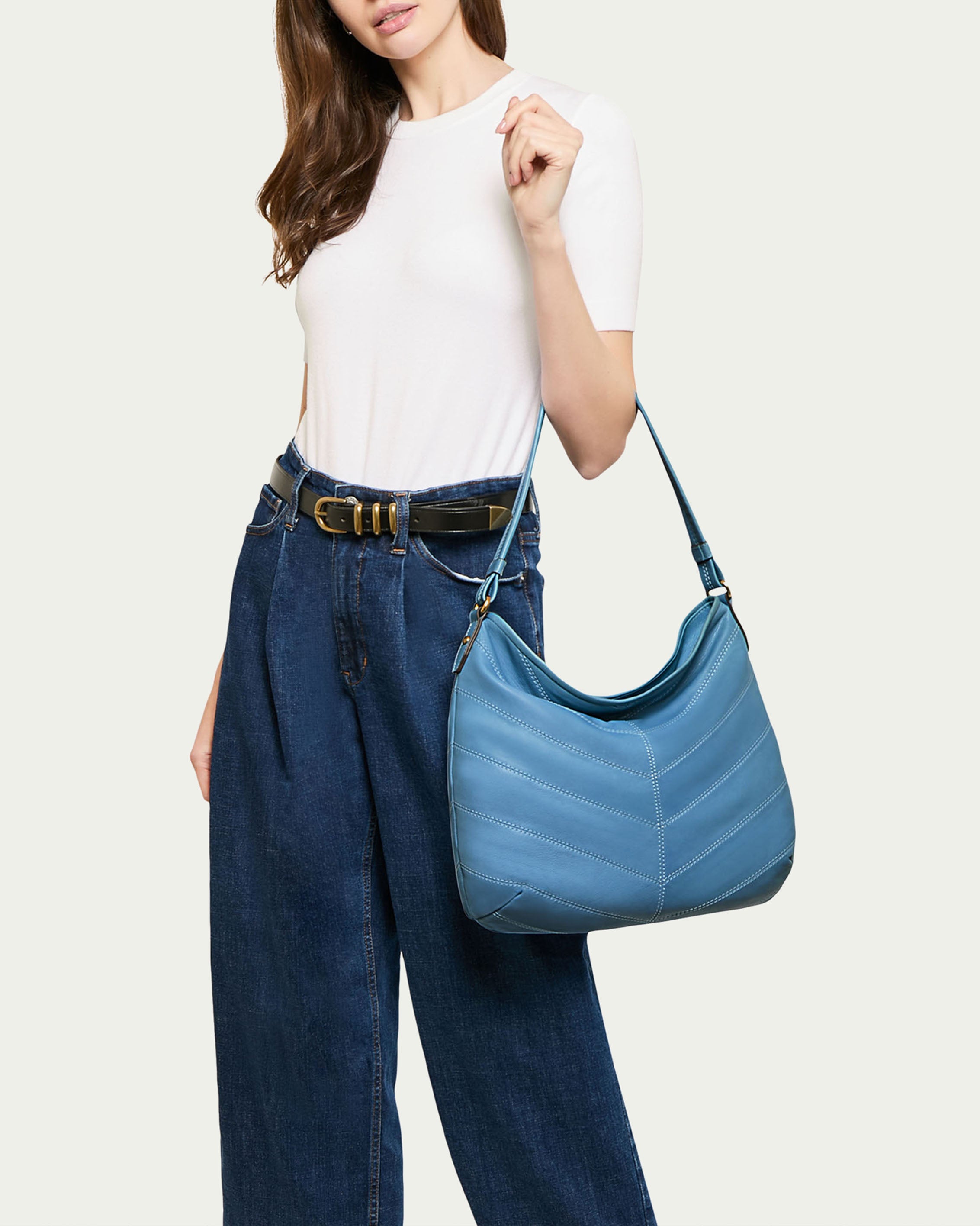 Raleigh Ziptop Patchwork Hobo Bag - Stylish & Spacious Crossbody Purse for Women | Perfect for Travel, Work & Everyday Use
