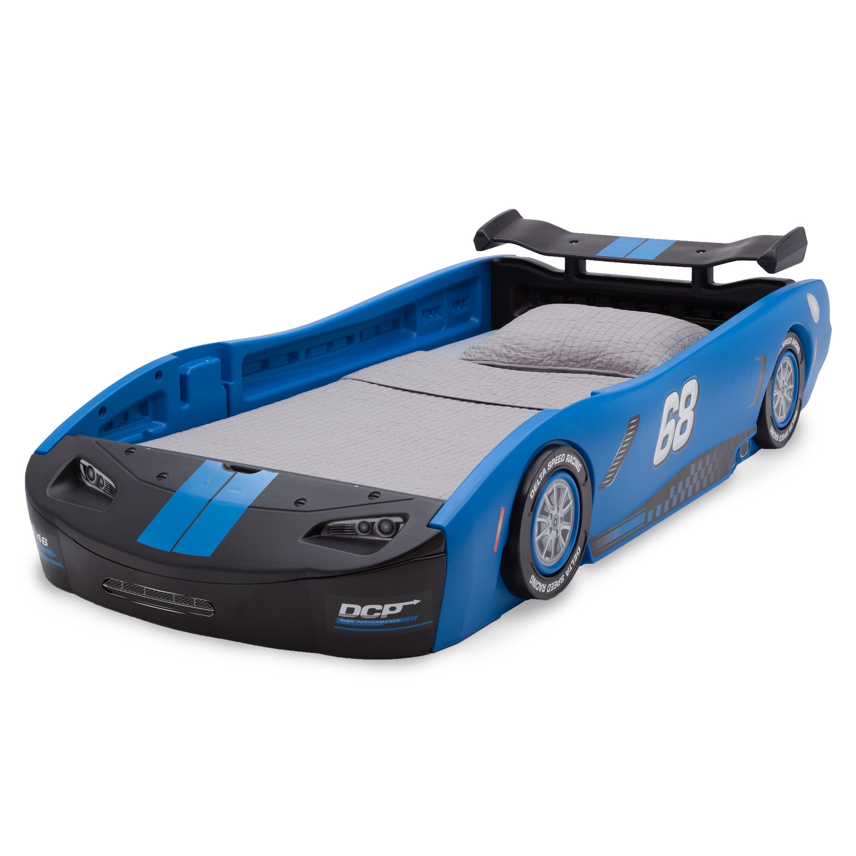 Turbo Race Car Twin Bed for Kids - High-Speed Design Themed Bedroom Furniture for Boys & Girls - Perfect for Racing Enthusiasts' Bedrooms and Playrooms