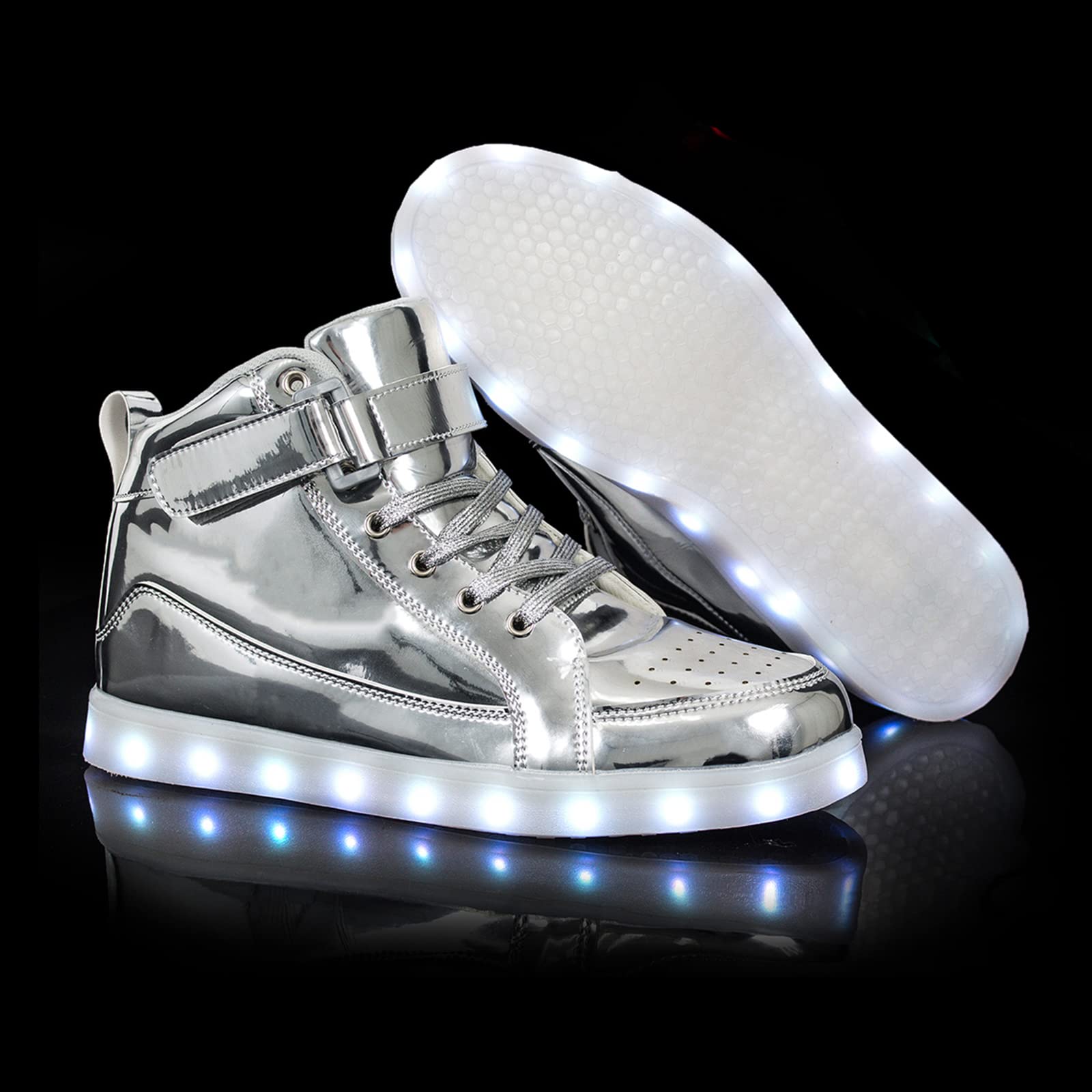 **IGxx LED Light Up Shoes for Kids - High Top Glowing Sneakers for Boys & Girls - Fashionable & Fun for Nighttime Play, Parties & Outdoor Activities**