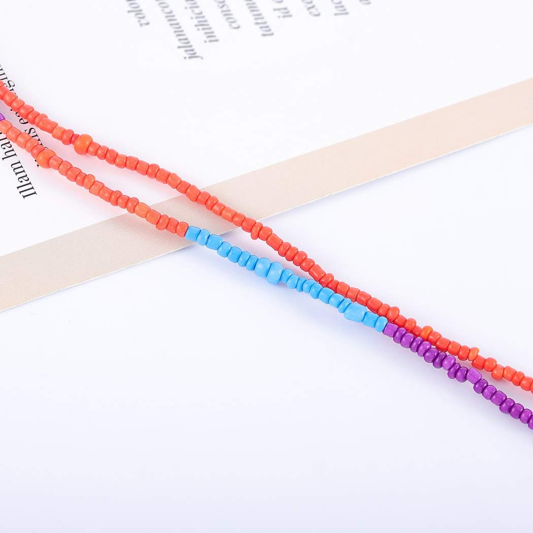 Boho Waist Chain Body Jewelry - African Beaded Belly Chains for Women & Girls | Colorful Bikini Accessories for Beach, Festival & Summer Outfits