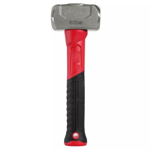 Milwaukee 48-22-9310 Replacement 3 lb Fiberglass Drilling Hammer - Heavy Duty Construction Tool for Masonry, Concrete & Demolition Work