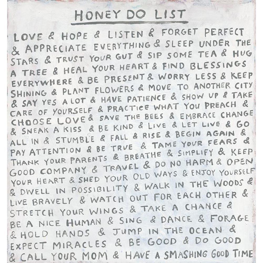 Honey Do List Art Print - Funny Home Decor Wall Art for Kitchen, Office & Gifts - Perfect for Couples, Anniversaries & Housewarming