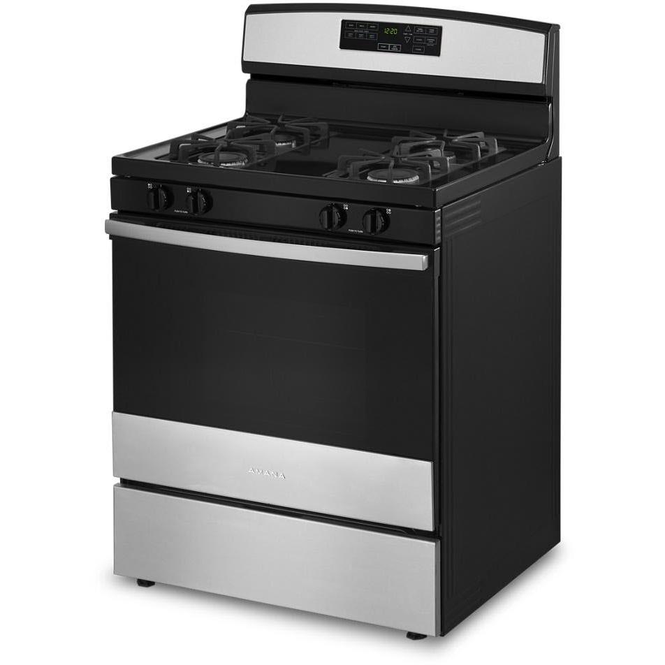 Amana 30 Inch Freestanding Gas Range - AGR6603SMS with 5 Sealed Burners & Convection Oven - Perfect for Home Kitchens & Small Restaurants