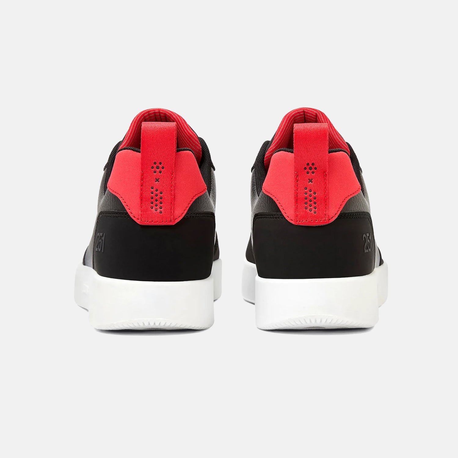 Atoms 251 Low Sneakers - Red & Black Mens Casual Shoes + Ridge Wallet Slim RFID Blocking | MKBHD Edition | Perfect for Everyday Wear, Travel & Dark Mode Tech Enthusiasts
