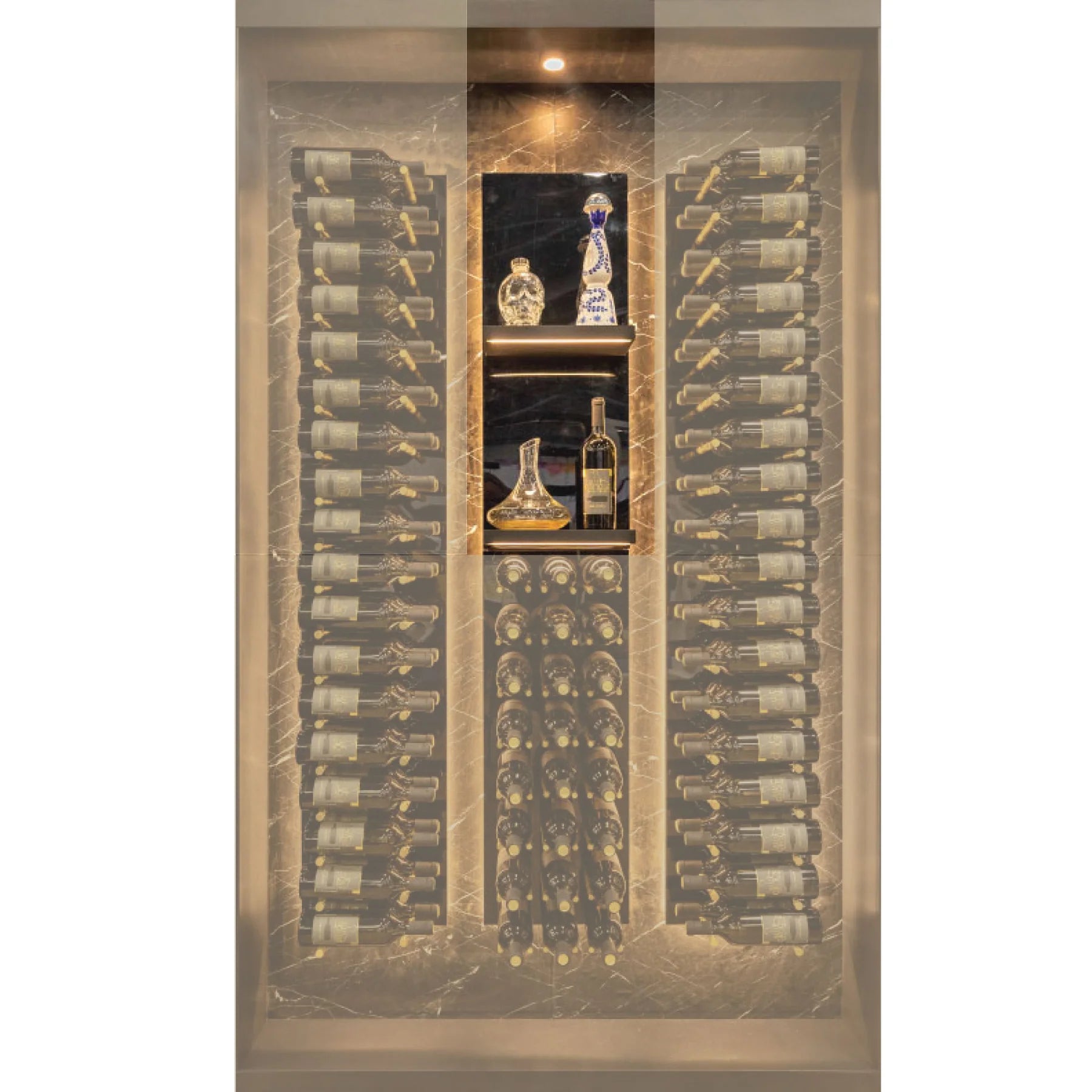 Blue Grouse VINdustry Wine Pegs & Panel Kit - 3 Foot Tall Rectangular Floating Shelves for Wine Storage & Display | Perfect for Home Bars, Cellars & Kitchen Organization